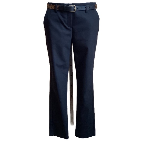 THEORY Bedina Pavia Black Tailored Ankle Trousers Size 8 - Picture 1 of 13